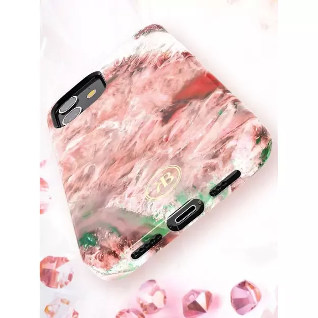 Kingxbar Agate Series case decorated printed Agate iPhone 12 mini green 12
