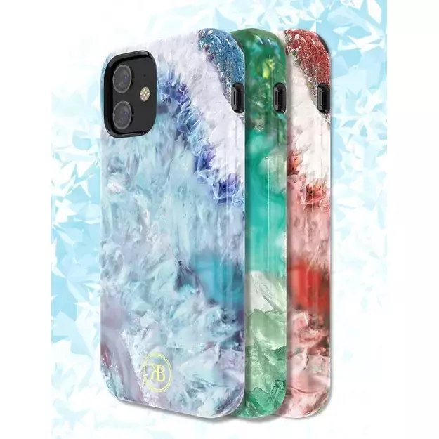 Kingxbar Agate Series case decorated printed Agate iPhone 12 mini green 9
