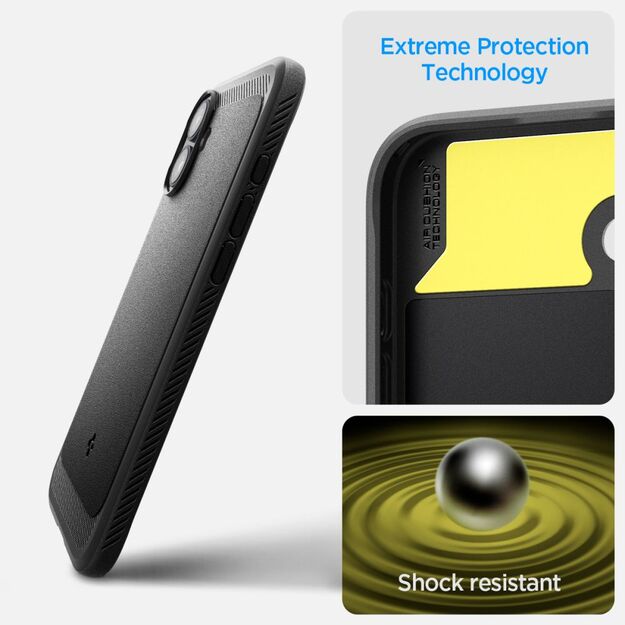 Spigen Rugged Armor MagSafe case for iPhone 16 - black 19