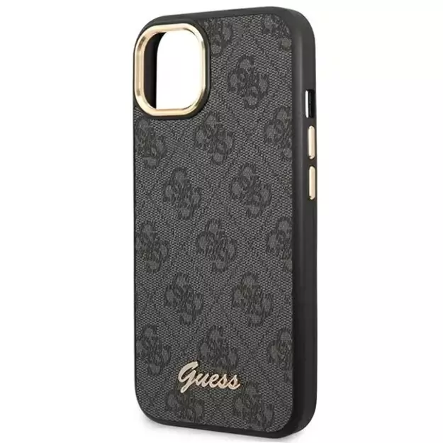 Guess GUHCP14SHG4SHK iPhone 14 6.1 &quot black / black hard case 4G Vintage Gold Logo 12