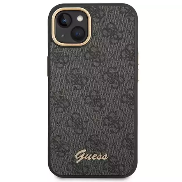 Guess GUHCP14SHG4SHK iPhone 14 6.1 &quot black / black hard case 4G Vintage Gold Logo 9