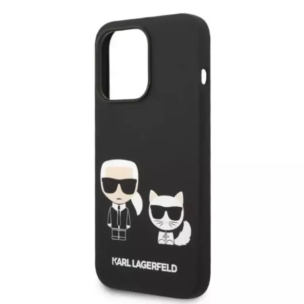 Karl Lagerfeld KLHMP14LSSKCK iPhone 14 Pro 6.1 &quot hardcase black / black Liquid Silicone Karl &amp  Choupette Magsafe 4
