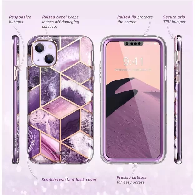 Supcase Cosmo iPhone 14 Plus Case - Pink Marble 7