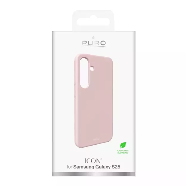 Puro Icon Silicone Case for Samsung Galaxy S25 - Pink 2