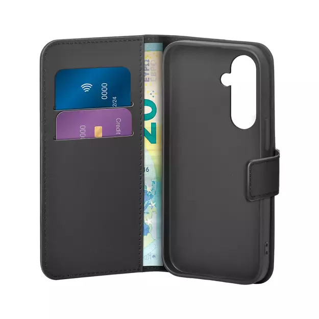 Puro Booklet Case with Flip and Wallet for Samsung Galaxy S25 - Black 1
