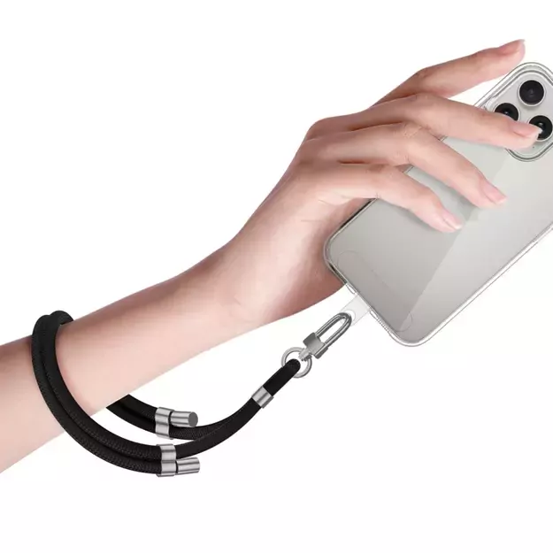 Tech-Protect C4S Rope Wrist Strap - Black/Grey 1