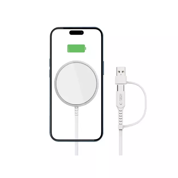 Tech-Protect QI15W-A44 Magnetic Wireless Charger with MagSafe - White 6