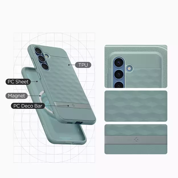 Caseology Parallax Mag MagSafe Case for Samsung Galaxy S25 Ultra - Green 29