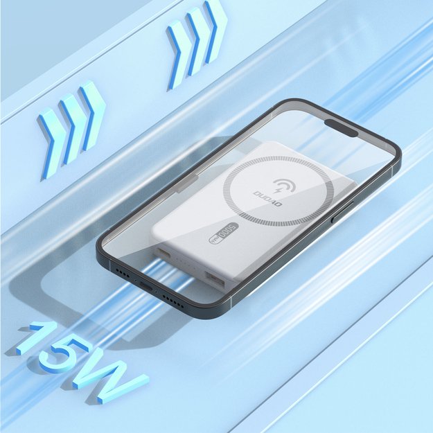 Dudao K14S USB-A / USB-C / MagSafe wireless powerbank 20W 5000mAh - white 2