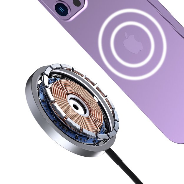 Dudao MagSafe 15W inductive charger - black 1