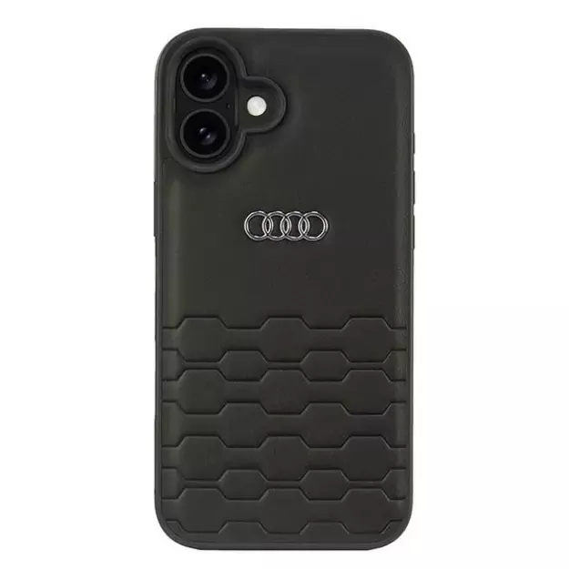Audi Synthetic Leather iPhone 16 Plus 6.7&quot  black/black hardcase AU-TPUPCIP16M-GT/D2-BK