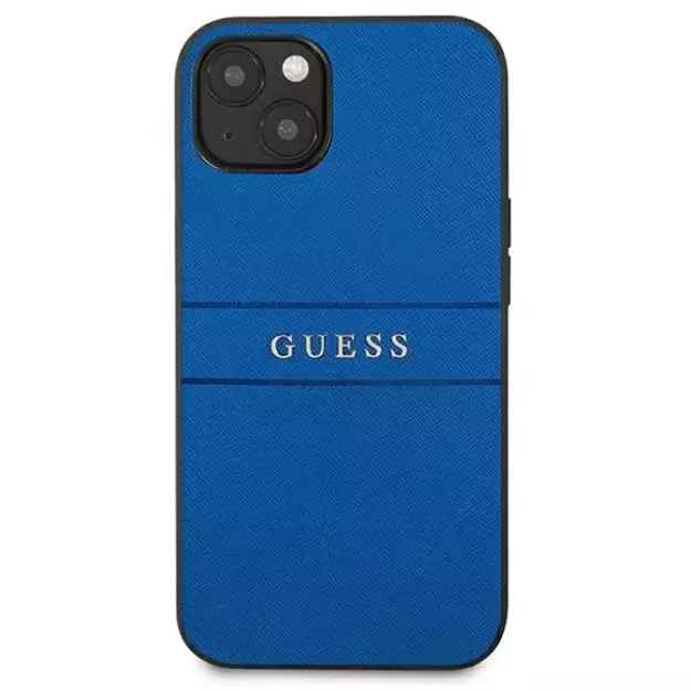 Guess Saffiano Strap Case for iPhone 13 mini 5.4&quot  - Blue 9