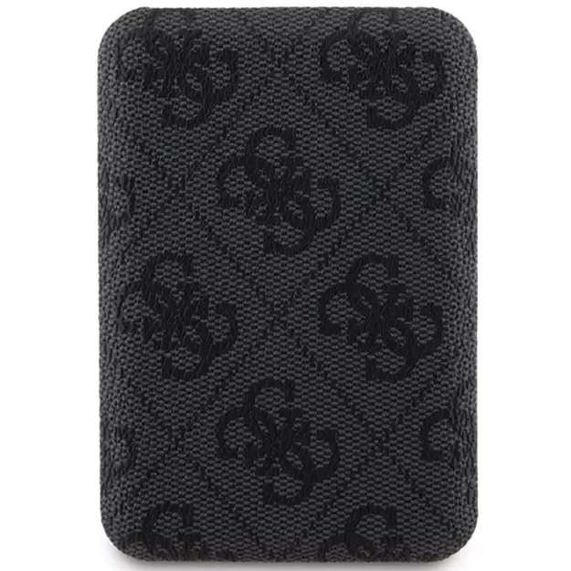 Guess Powerbank inductive 15W GUPB5FP4EMGK 5000mAh black/black 4G Leather Metal Logo MagSafe 1