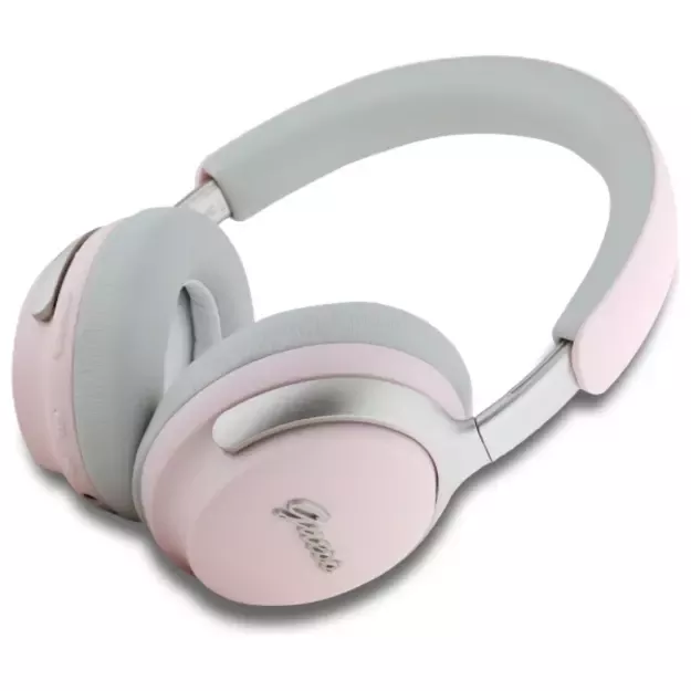 Guess Bluetooth ANC/ENC Headphones GUBHC22PSBCSMP Pink DB Metal Script Logo 2