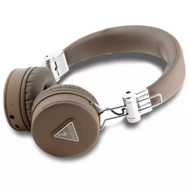 Guess Bluetooth ENC GUBH70PGTSPSW Brown Grained Classic Round Shape Headphones 1