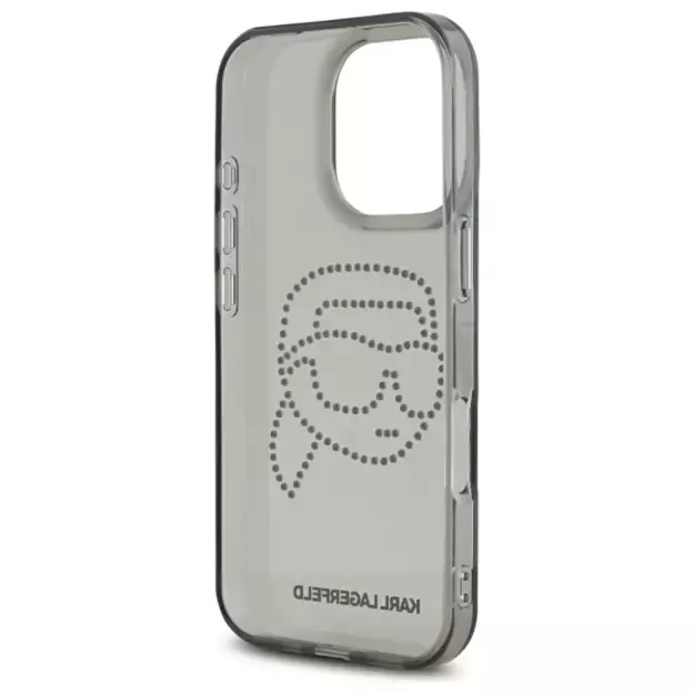 Karl Lagerfeld KLHCP16XHKHDCELK iPhone 16 Pro Max 6.9&quot  black/black hardcase IML Rhinestones Karl Head 6