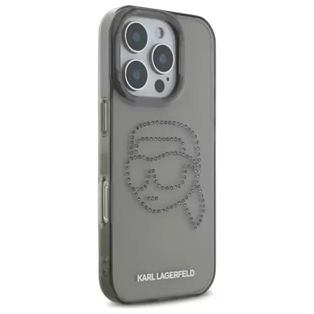 Karl Lagerfeld KLHCP16XHKHDCELK iPhone 16 Pro Max 6.9&quot  black/black hardcase IML Rhinestones Karl Head 3