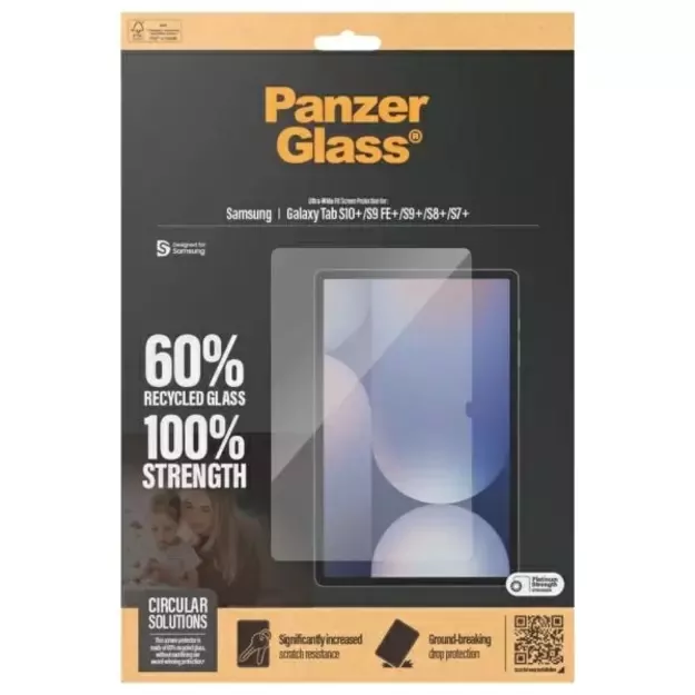 PanzerGlass Ultra-Wide Fit Tempered Glass for Samsung Galaxy Tab S7+ / S8+ / S9+ / S9 FE+ / S10+ 6