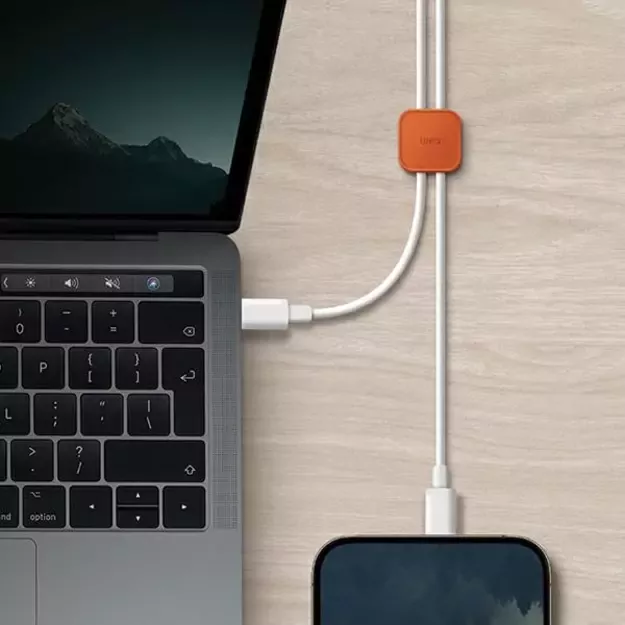 Uniq Pod Self-adhesive Cable Organizer - Set of 8 - Orange 3