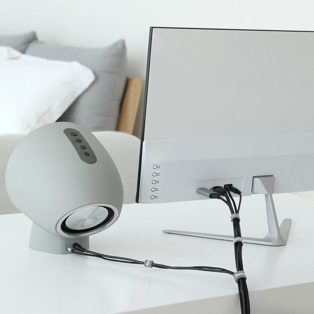 Baseus Rainbow Circle hook and loop Straps - Velcro tape Velcro cable organizer 3m gray (ACMGT-F0G) 4