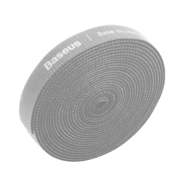 Baseus Rainbow Circle hook and loop Straps - Velcro tape Velcro cable organizer 3m gray (ACMGT-F0G) 2