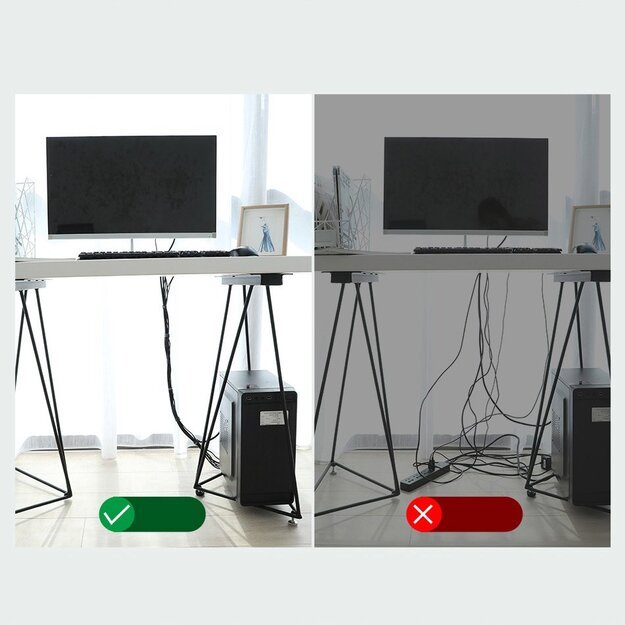 Baseus Rainbow Circle hook and loop Straps - Velcro tape Velcro cable organizer 3m gray (ACMGT-F0G) 9