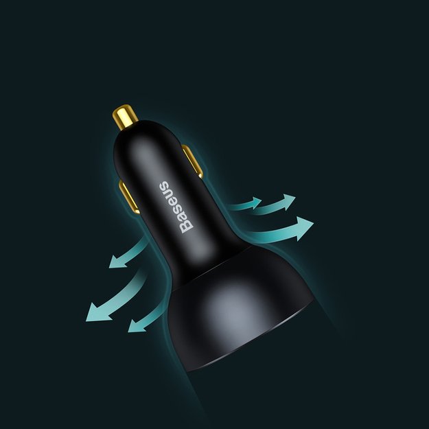 Baseus TZCCZM-0G USB-A / USB-C car charger 160W PPS / QC 5 / PD - gray 14