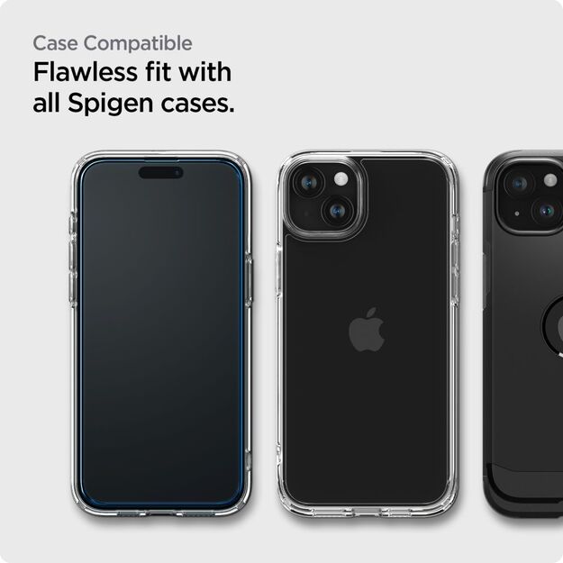 Spigen ALM Glass FC tempered glass for iPhone 15 - black 2 pcs. 8