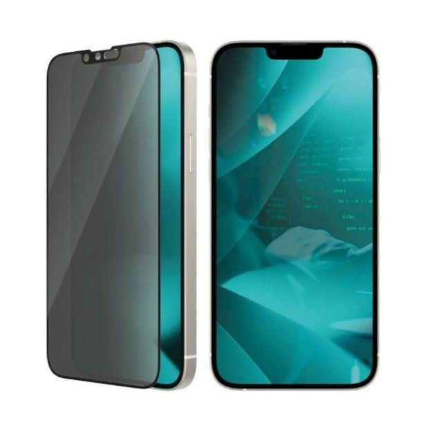 PanzerGlass Ultra-Wide Fit Tempered Glass Antibacterial Privacy with Positioner for iPhone 14 Plus / 13 Pro Max 5