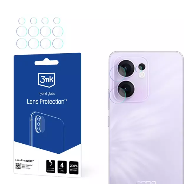 Hybrid Glass for Camera Lens 3mk Lens Protection on Oppo Reno 13F 4G
