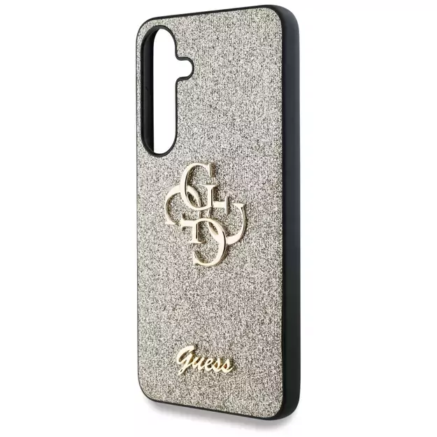 Guess Fixed Glitter Big 4G Metal Logo case for Samsung Galaxy S25 gold 5