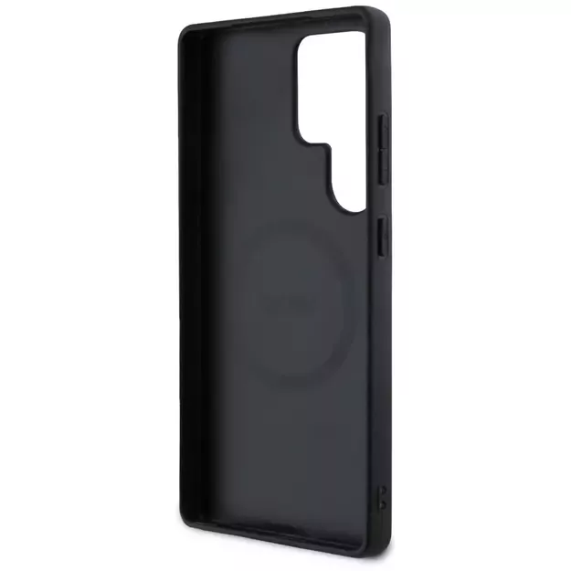 DKNY Leather Checkered Pattern MagSafe Case for Samsung Galaxy S25 Ultra Black 6