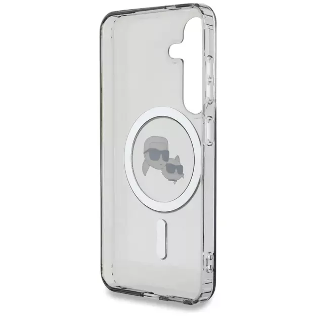 Karl Lagerfeld Button Karl &amp  Choupette Heads Printed Logo MagSafe Samsung Galaxy S25 case black 6