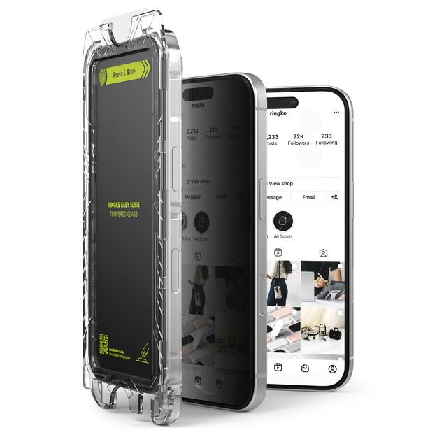 Ringke Easy Slide Privacy Glass 2-pack for iPhone 16 Pro Max 1
