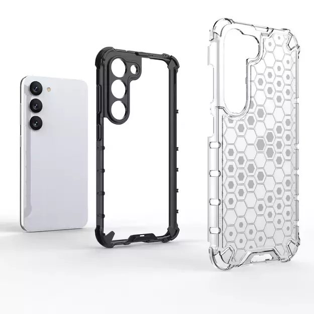 Honeycomb case for Samsung Galaxy S23 armored hybrid cover black 18