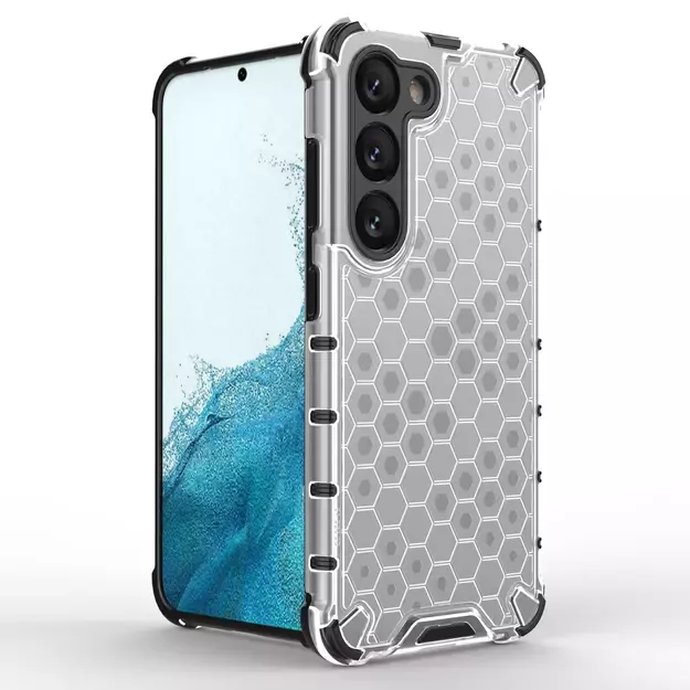 Honeycomb case for Samsung Galaxy S23 armored hybrid cover black 19