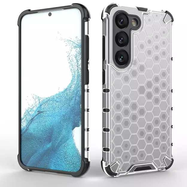 Honeycomb case for Samsung Galaxy S23 armored hybrid cover black 17