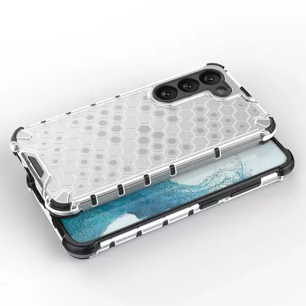 Honeycomb case for Samsung Galaxy S23 armored hybrid cover black 20
