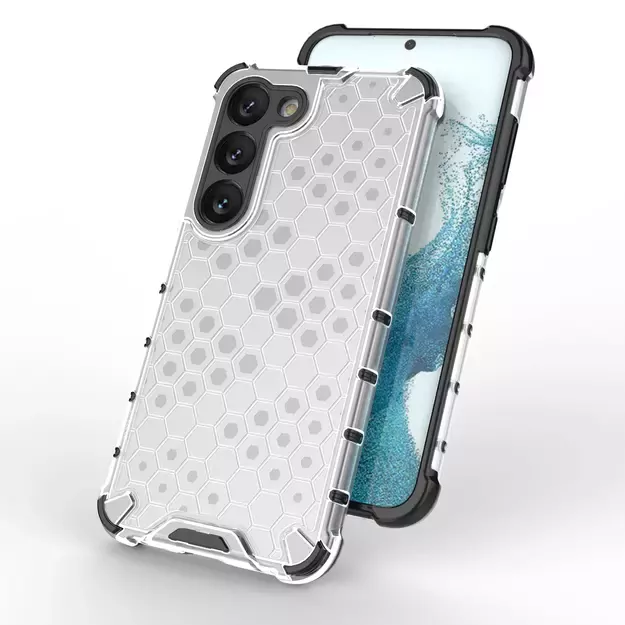 Honeycomb case for Samsung Galaxy S23 armored hybrid cover black 23