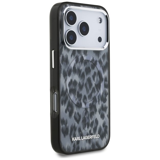 Karl Lagerfeld IML Leopard Pattern MagSafe Case for iPhone 17 Pro - Black 3