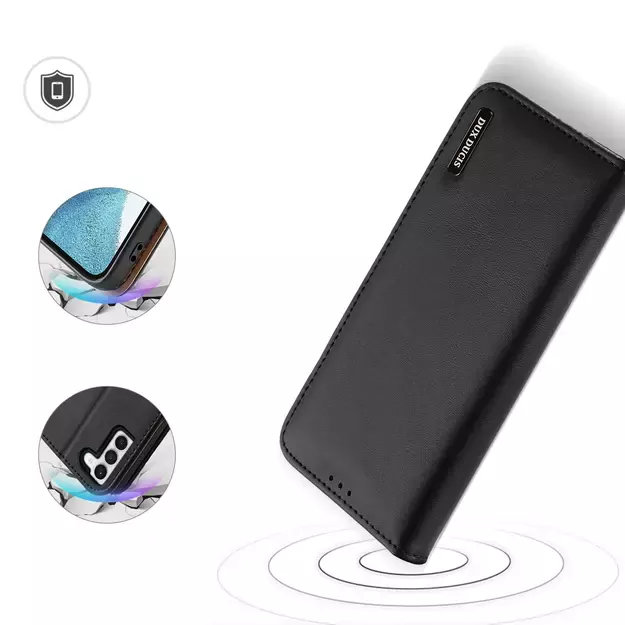 Dux Ducis Hivo case Samsung Galaxy S23+ flip case wallet stand RFID blocker black 25