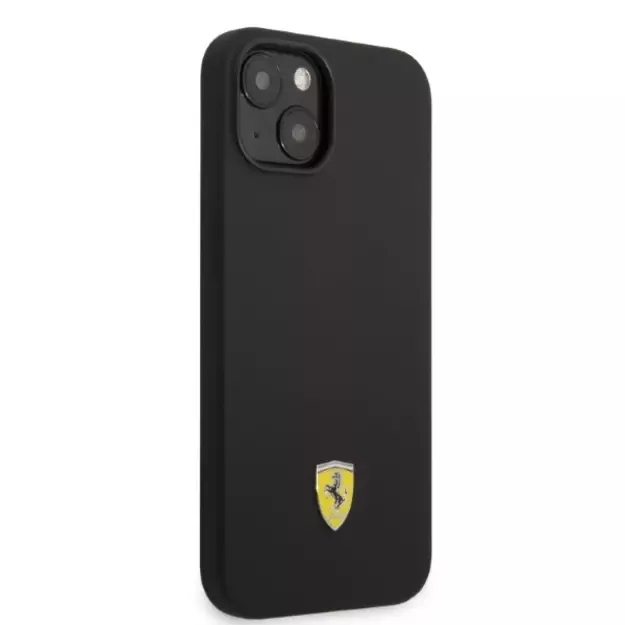 Ferrari FEHMSIP14SBK iPhone 14 6.1&quot  black/black hardcase Silicone Metal Logo Magsafe 10