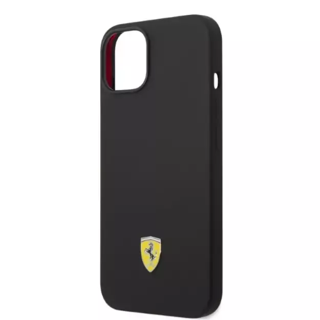 Ferrari FEHMSIP14SBK iPhone 14 6.1&quot  black/black hardcase Silicone Metal Logo Magsafe 12