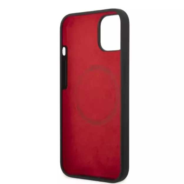 Ferrari FEHMSIP14SBK iPhone 14 6.1&quot  black/black hardcase Silicone Metal Logo Magsafe 13