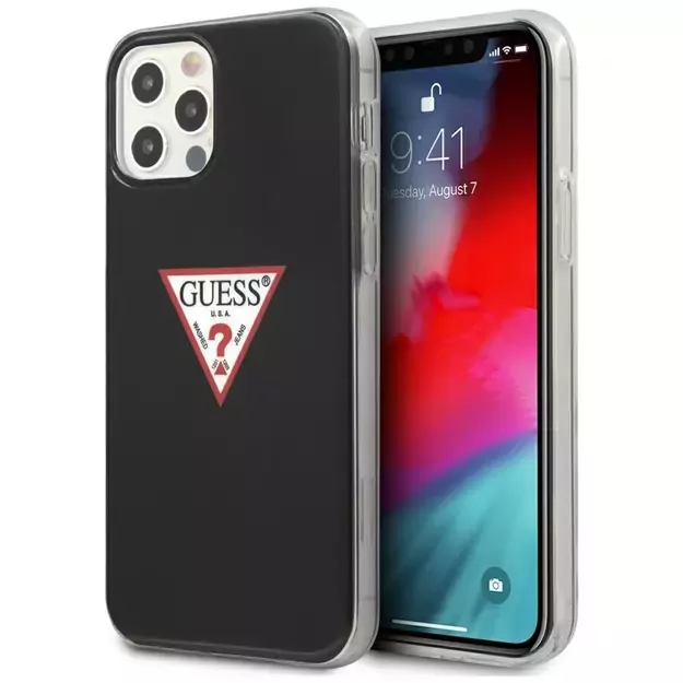 Guess GUHCP12LPCUCTLBK iPhone 12 Pro Max 6,7   czarny/black hardcase Triangle Collection