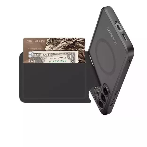 Dux Ducis Rafi II Case for Samsung Galaxy S25+ with Stand and Wallet - Black 11