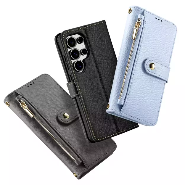 Dux Ducis Lawa Leather Case for Samsung Galaxy S25 Ultra with Detachable Magnetic Wallet - Blue 22