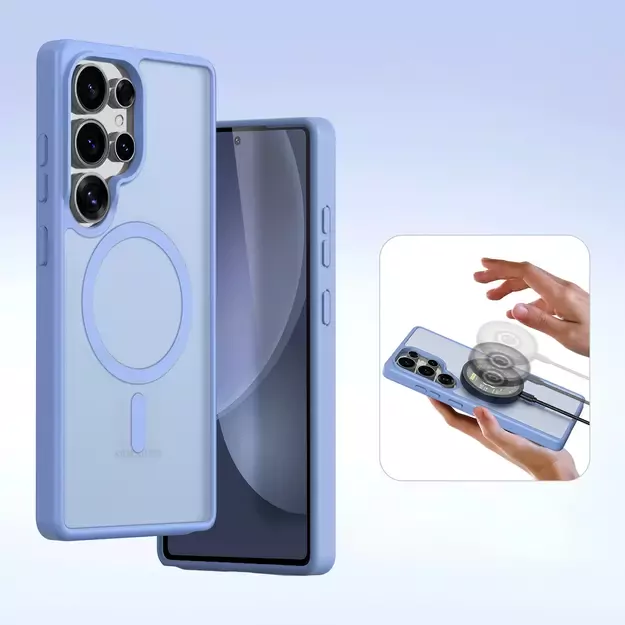Dux Ducis Lawa Leather Case for Samsung Galaxy S25 Ultra with Detachable Magnetic Wallet - Blue 18