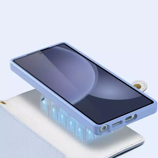 Dux Ducis Lawa Leather Case for Samsung Galaxy S25 Ultra with Detachable Magnetic Wallet - Blue 19