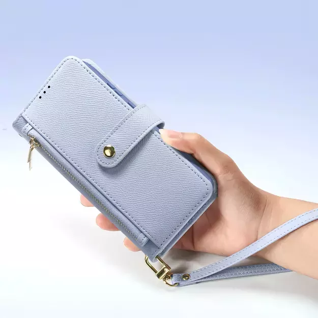 Dux Ducis Lawa Leather Case for Samsung Galaxy S25 Ultra with Detachable Magnetic Wallet - Blue 13